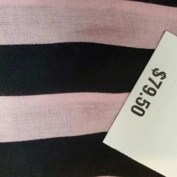 I.N.C international concepts stripe long sleeve twisted front top - Picture 8 of 10